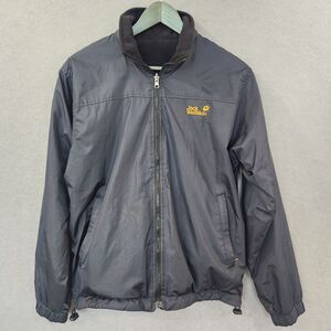 Jack Wolfskin Jacket Coat Mens S Reversible Black Fleece with Pockets‎